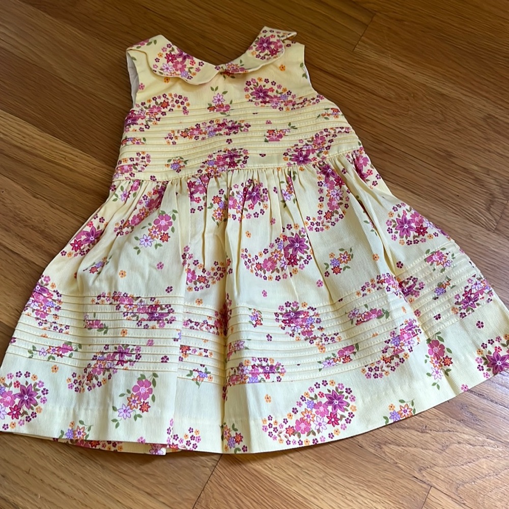 Laura Ashley yellow flowered dress with diaper cover